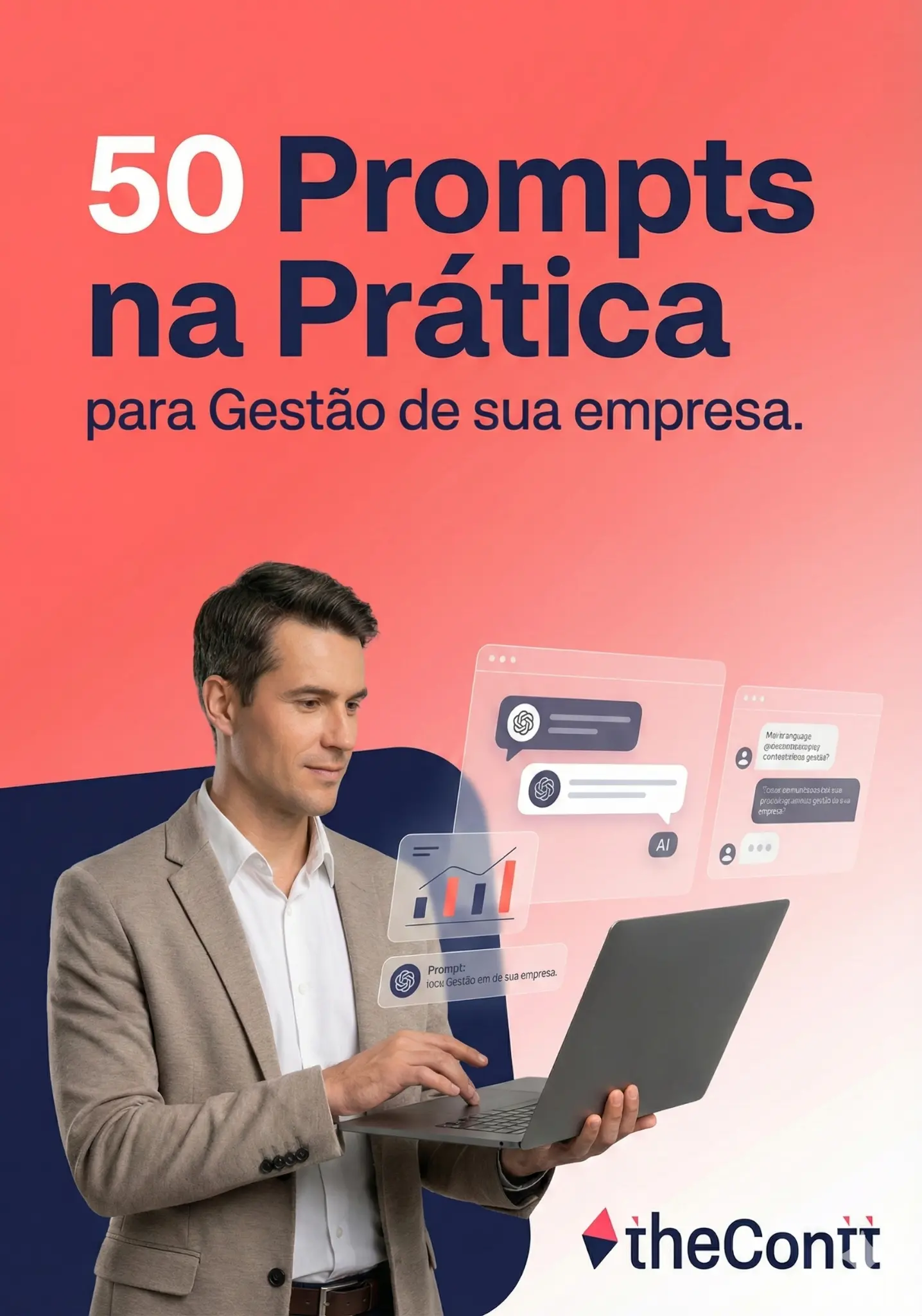 Capa do Ebook - 50 Prompts na Prática